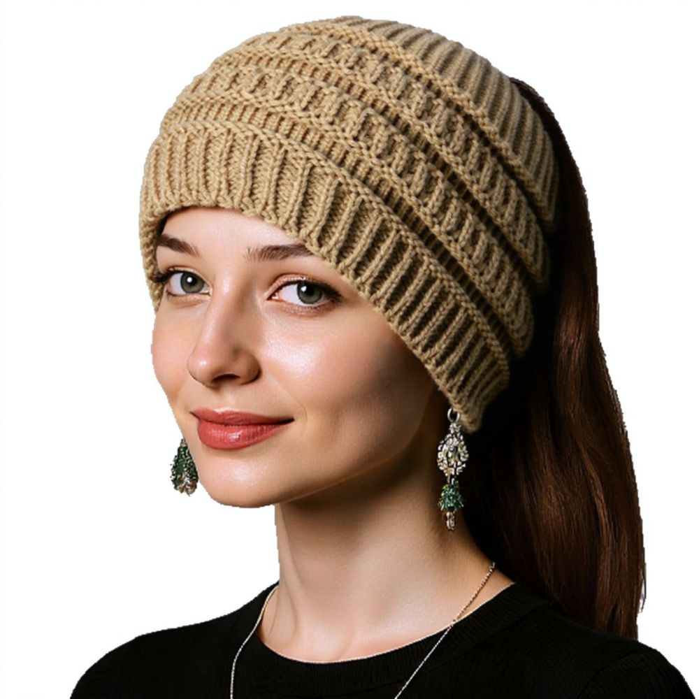 Fleece Ear Warmer Band - Wide Knitted Headband Winter Women Hair