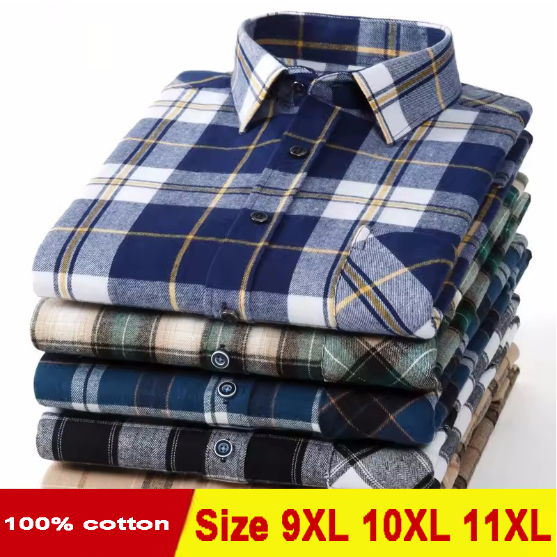 Size 11XL 10XL 9XL Fashion Fla - Flannel Shirt Lined review and price