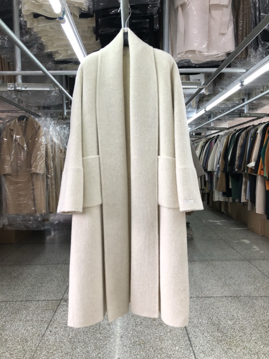 Big Collar Bathrobe Style Doub - Wool Coat Peacoat review and price