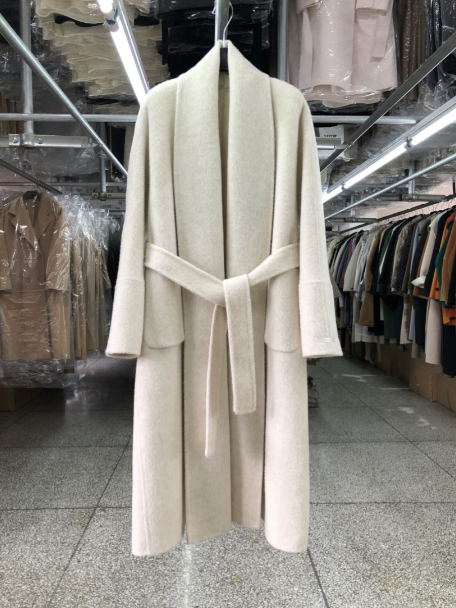 Big Collar Bathrobe Style Doub - Wool Coat Peacoat review and price