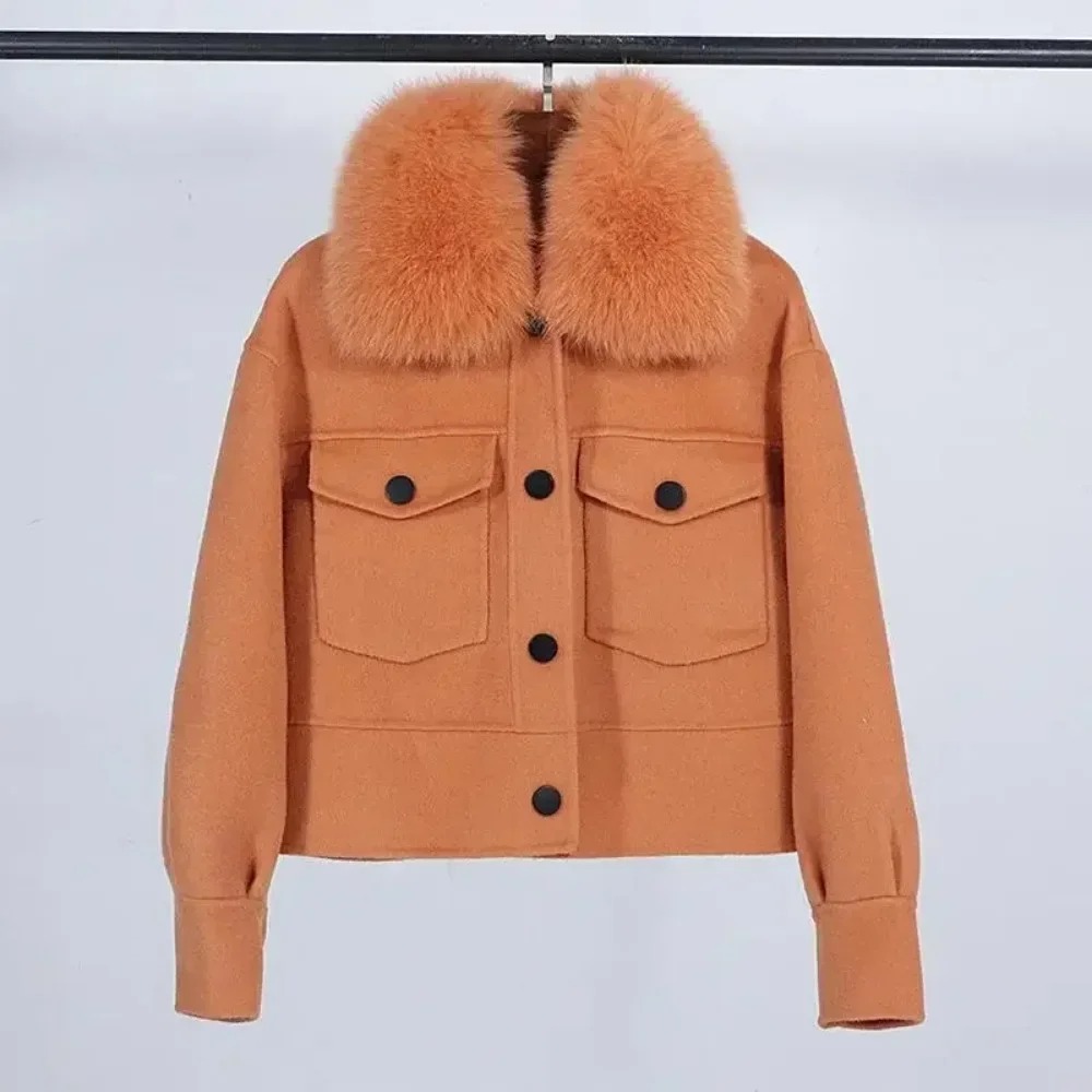 Wool Women Fur Coat New Autumn - Wool Coat Peacoat review and price