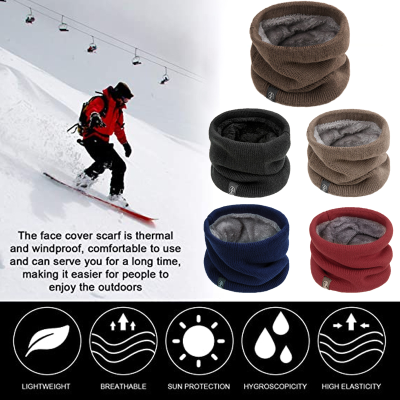Winter Neck Warmer Double Laye - Neck Gaiter Fleece review and price