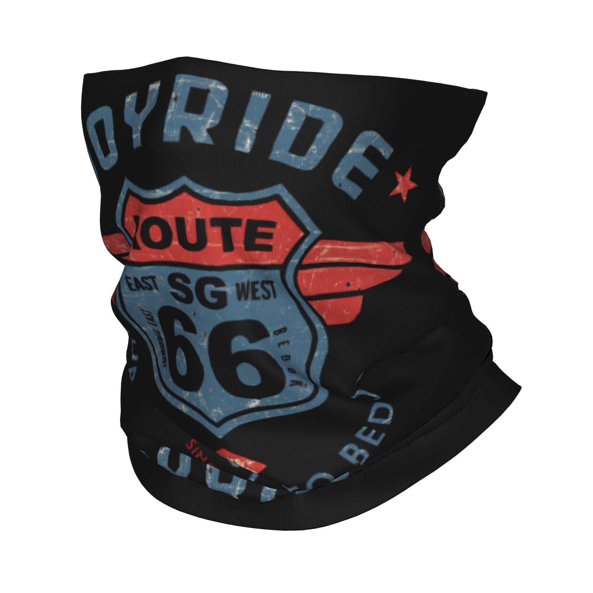 Motorcycle Ride Route 66 Neck  - Neck Gaiter Fleece review and price