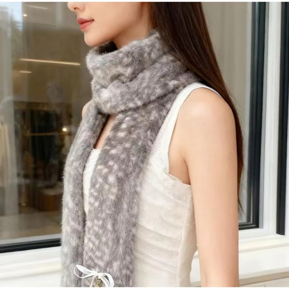 Cute Deer Print Scarf Winter W - Earmuffs Foldable review and price