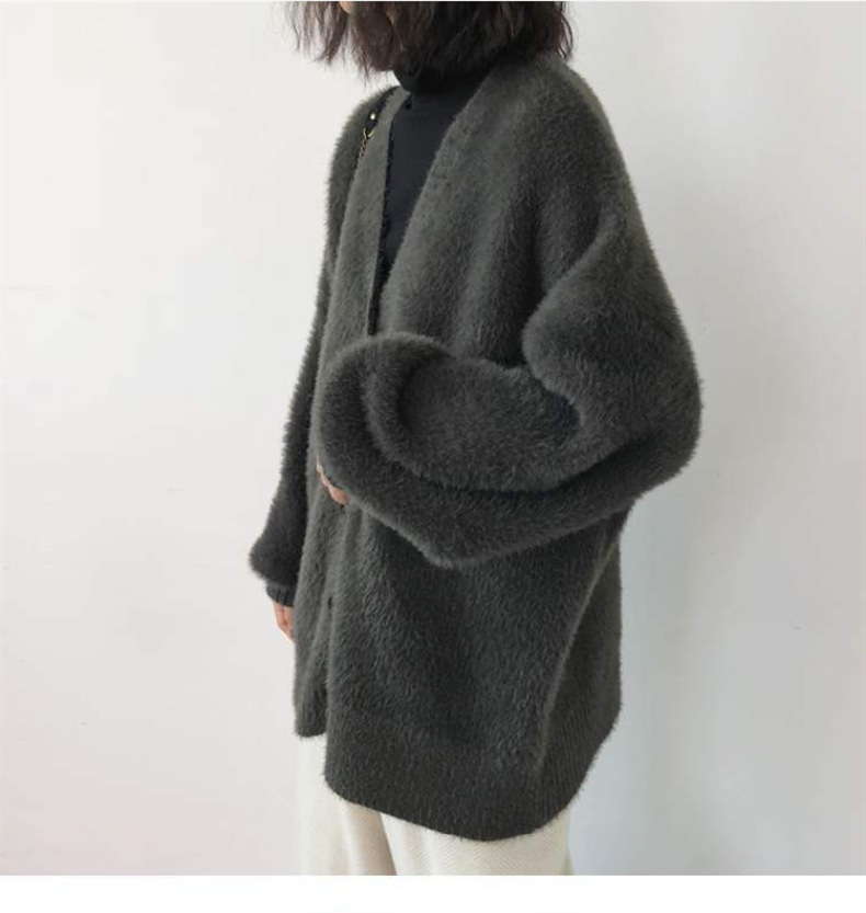 Imitation Mink Fleece Sweater  - Wool Coat Peacoat review and price