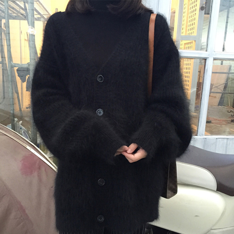Imitation Mink Fleece Sweater  - Wool Coat Peacoat review and price