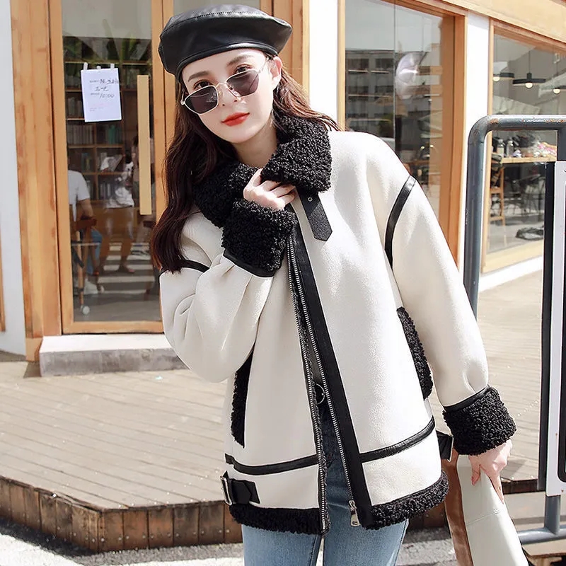 Lamb Fur Coat Female New Fall/ - Wool Coat Peacoat review and price
