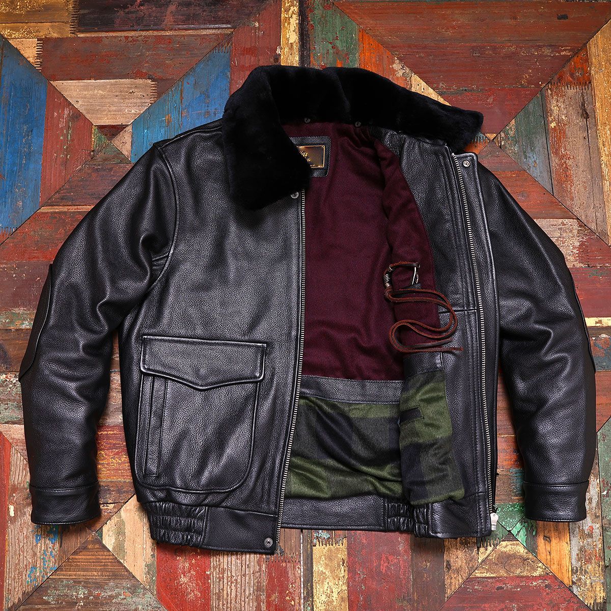 Black Winter A2 Pilot Leather  - Down Jacket Packable review and price
