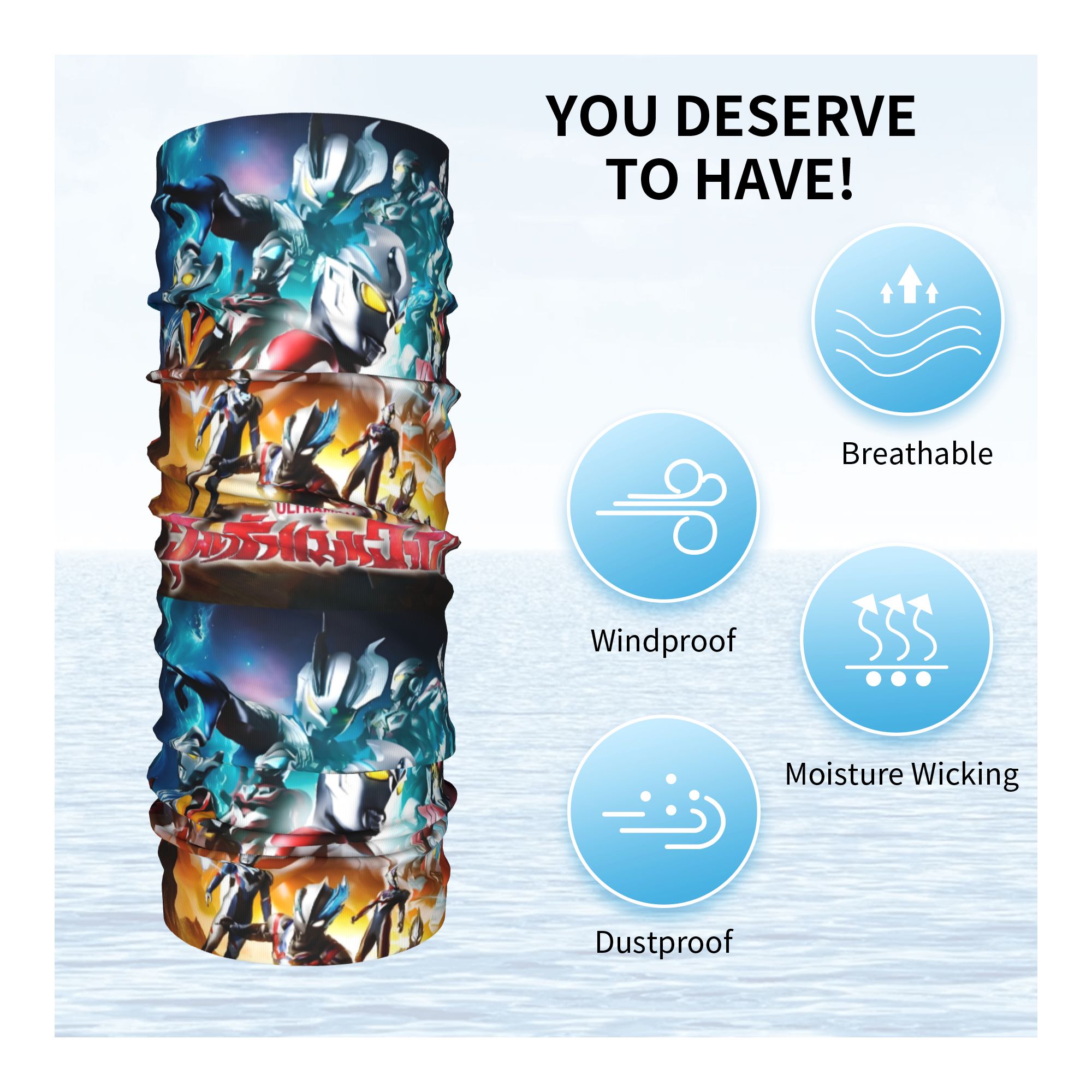Custom Ultraman Japan Comic Ba - Neck Gaiter Fleece review and price