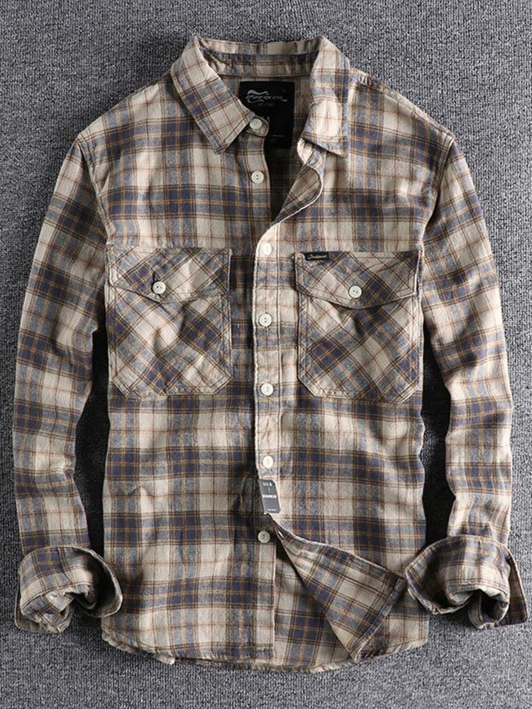 Spring and Autumn New Fashion  - Flannel Shirt Lined review and price